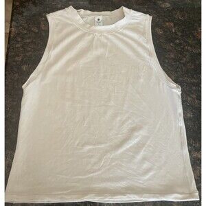 YOGALICIOUS Airlite Melissa Crop Tank Top SIZE L Nude Tan Beige Yoga Soft